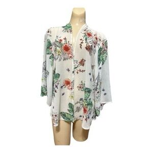 Torrid Floral Short Kimono, Floral Print, Size 00/0